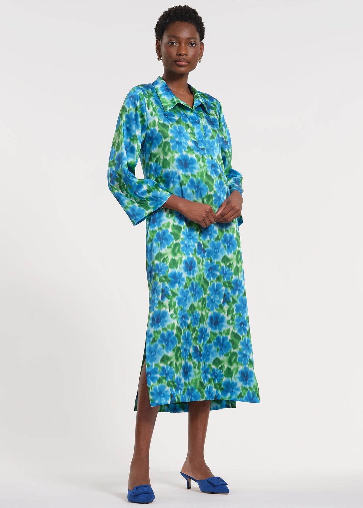 Maxi Collared Tunic Dress