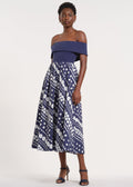 Off-The-Shoulder Midi-Length Dress